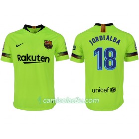 Camisolas de Futebol FC Barcelona JORDIALBA 18 Equipamento Alternativa 2018/19 Manga Curta